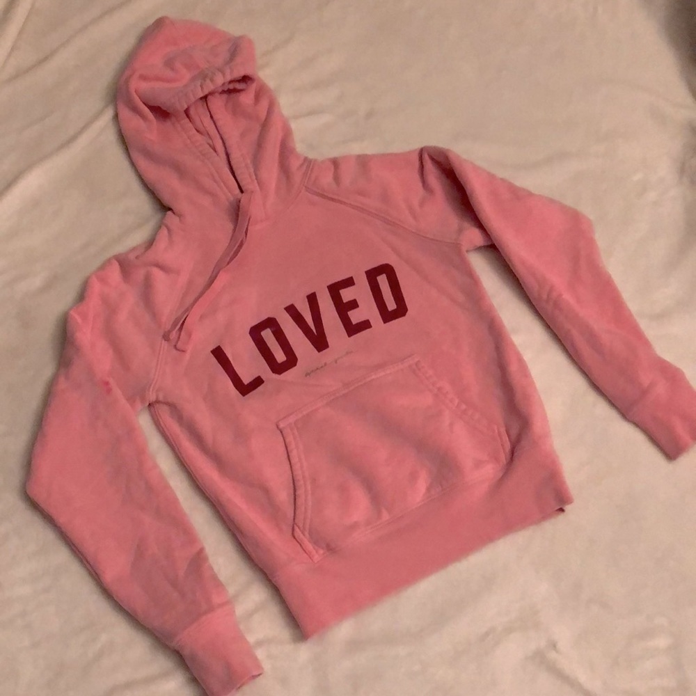 Girls Pink Spiritual Gangster “Loved” Pullover Hoodie, size S/10